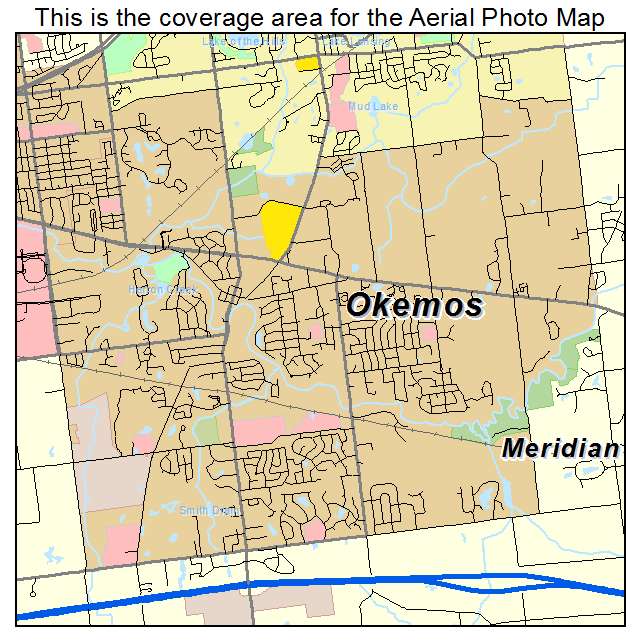 Okemos, MI location map 
