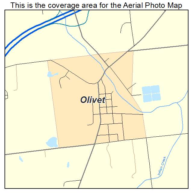 Olivet, MI location map 