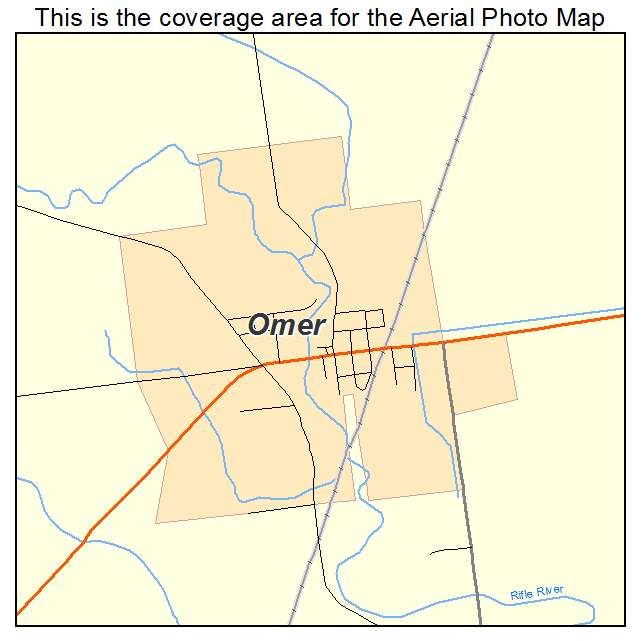 Omer, MI location map 