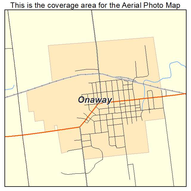Onaway, MI location map 