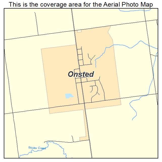 Onsted, MI location map 