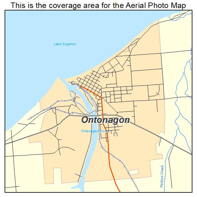 Ontonagon, MI location map 