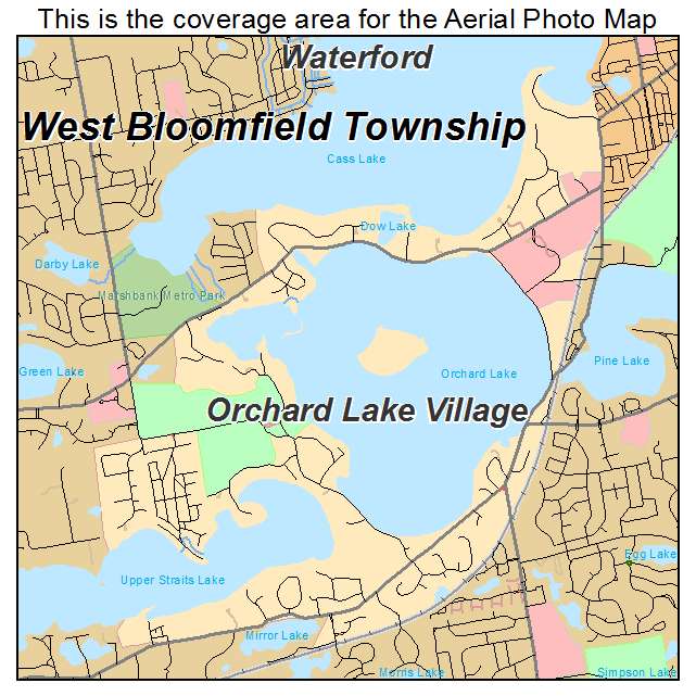 Orchard Lake Village, MI location map 
