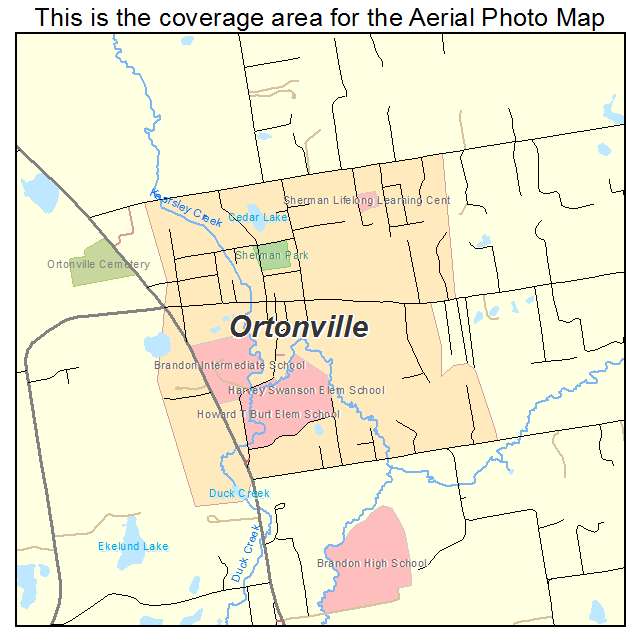 Ortonville, MI location map 