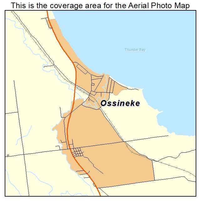 Ossineke, MI location map 