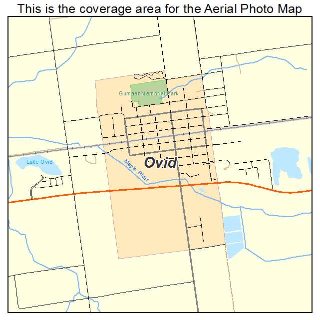 Ovid, MI location map 