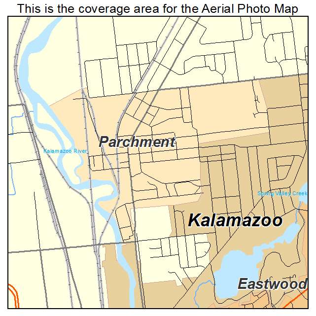 Parchment, MI location map 
