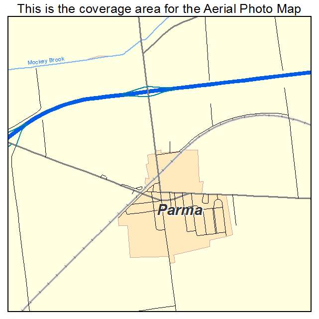 Parma, MI location map 