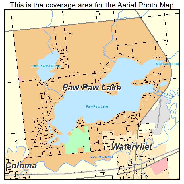 Paw Paw Lake, MI location map 