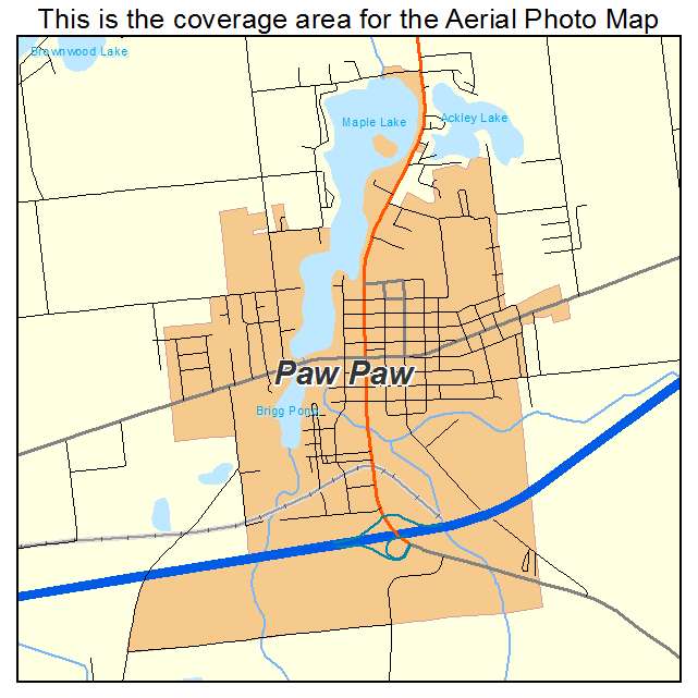 Paw Paw, MI location map 