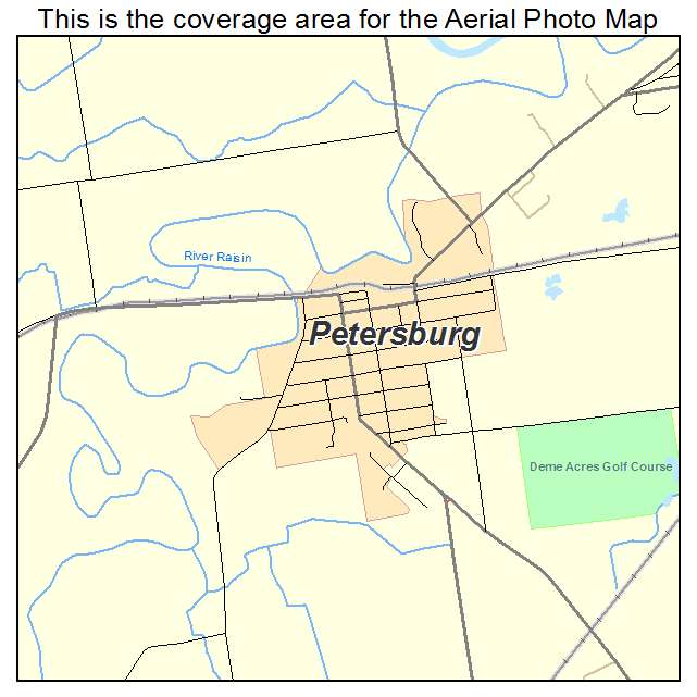 Petersburg, MI location map 