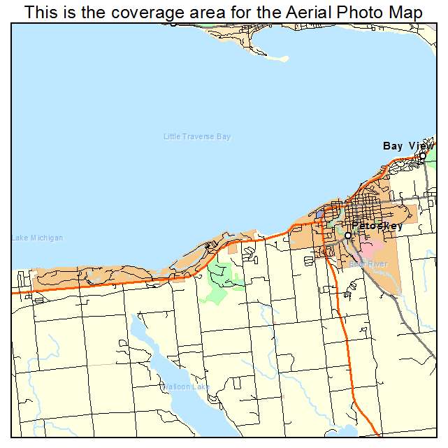 Petoskey, MI location map 