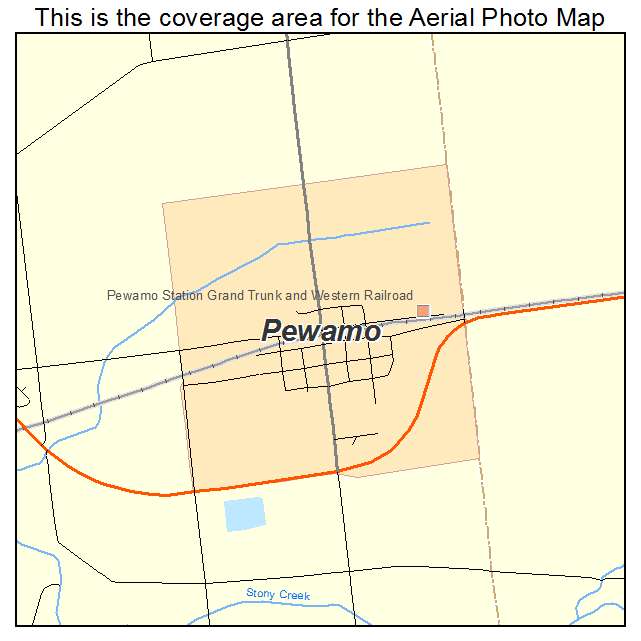 Pewamo, MI location map 