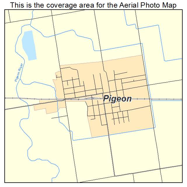 Pigeon, MI location map 