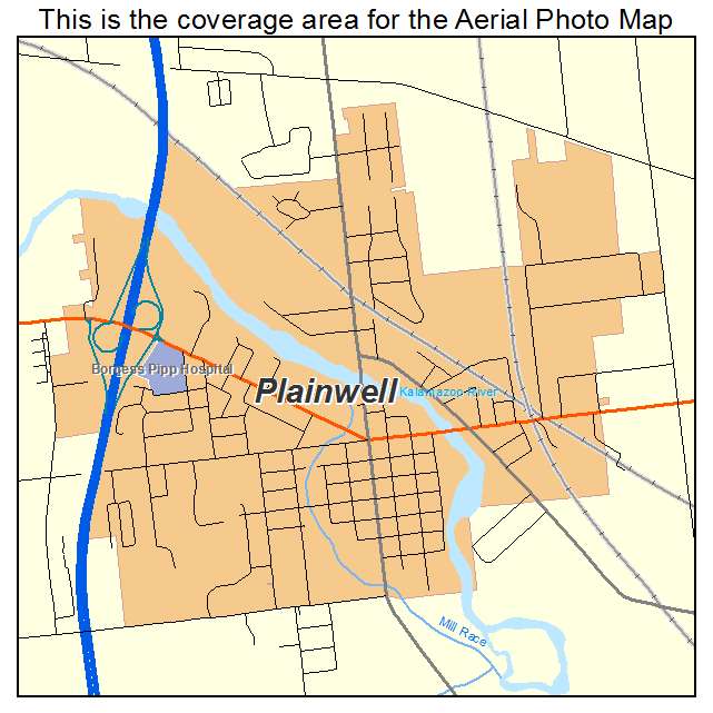 Plainwell, MI location map 