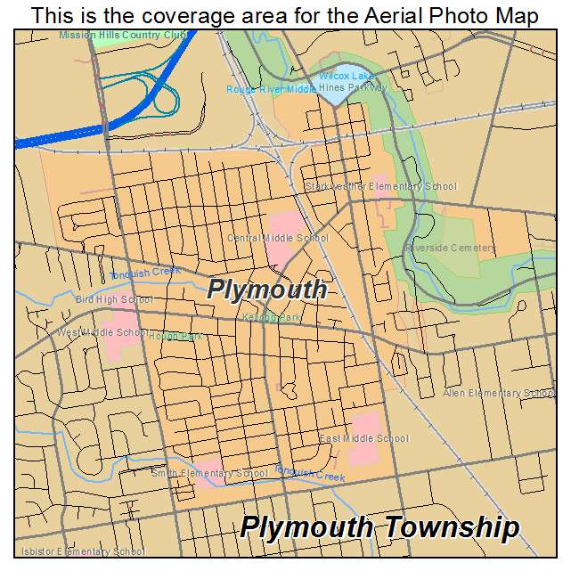 Plymouth, MI location map 