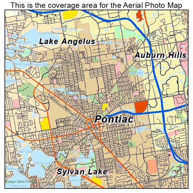 Pontiac, MI location map 