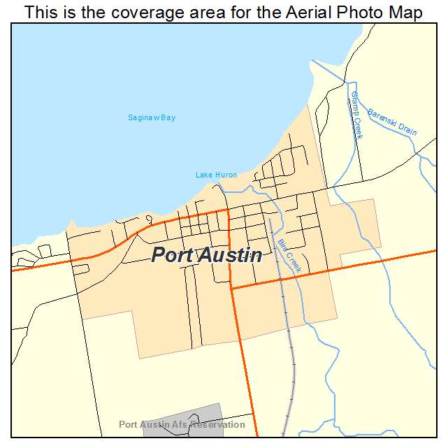Port Austin, MI location map 