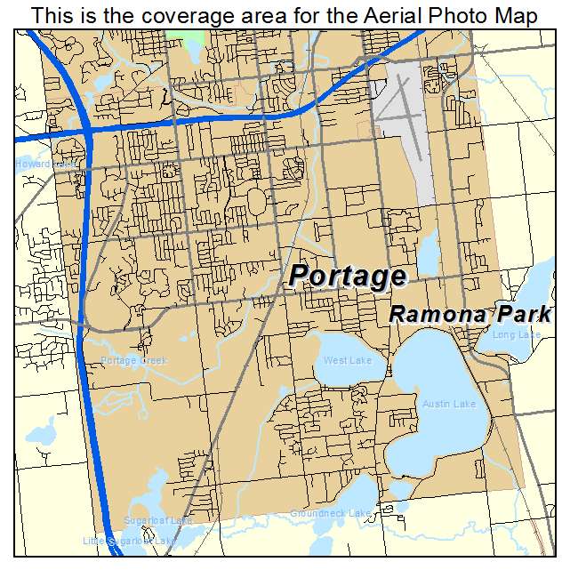 Portage, MI location map 