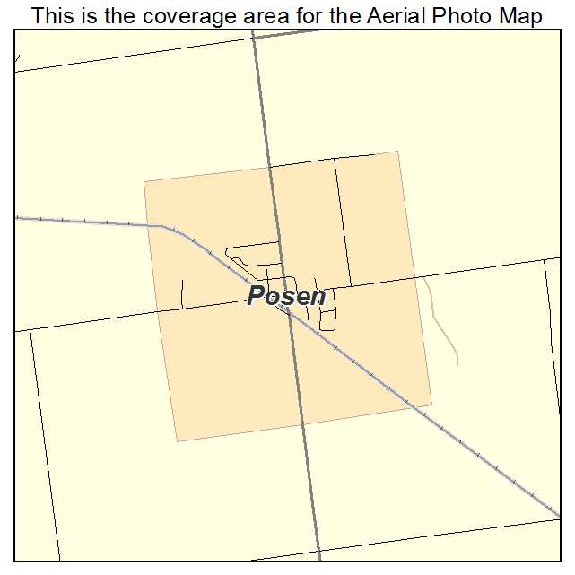Posen, MI location map 
