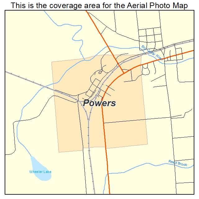 Powers, MI location map 