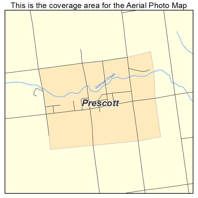 Prescott, MI location map 