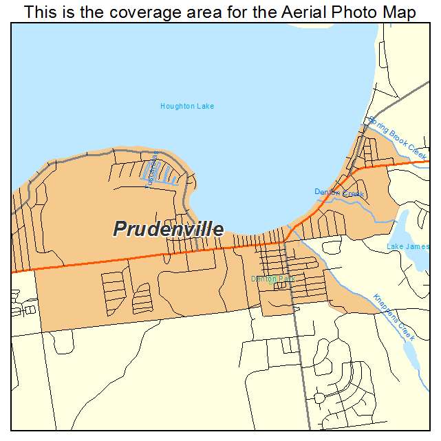 Prudenville, MI location map 