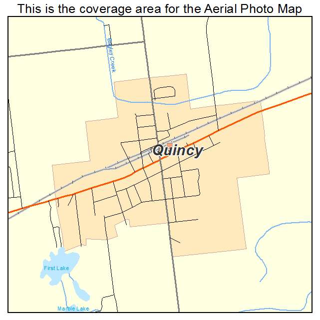Quincy, MI location map 