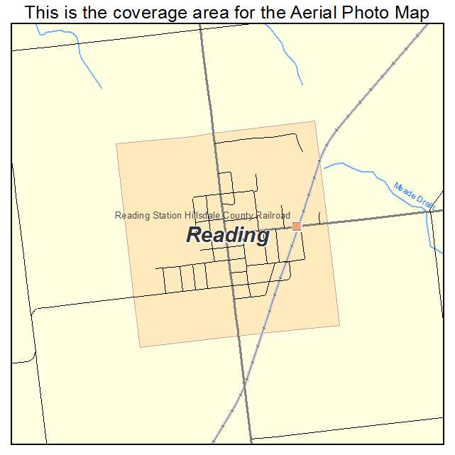 Reading, MI location map 