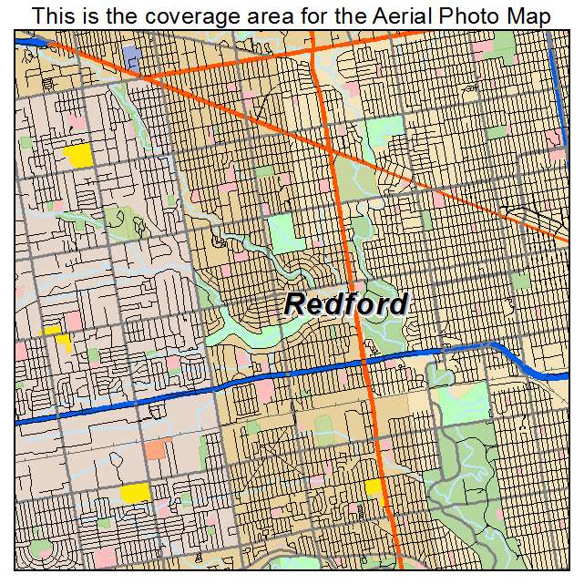 Redford, MI location map 