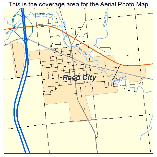 Reed City, MI location map 