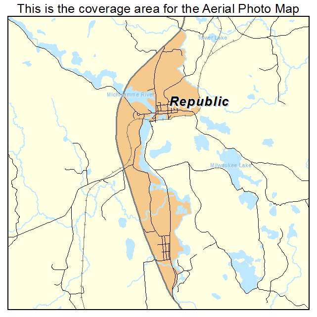 Republic, MI location map 