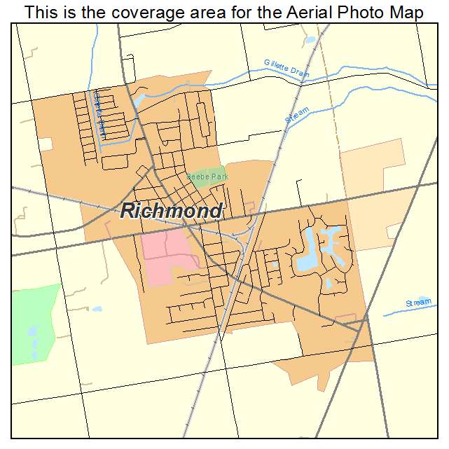 Richmond, MI location map 