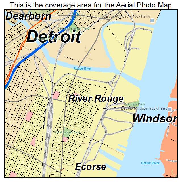River Rouge, MI location map 