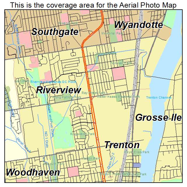 Riverview, MI location map 