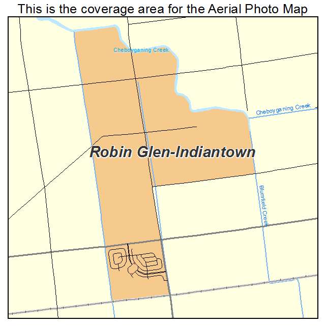 Robin Glen Indiantown, MI location map 