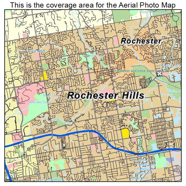 Rochester Hills, MI location map 