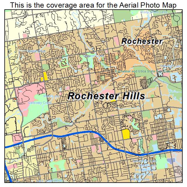 Rochester Hills, MI location map 