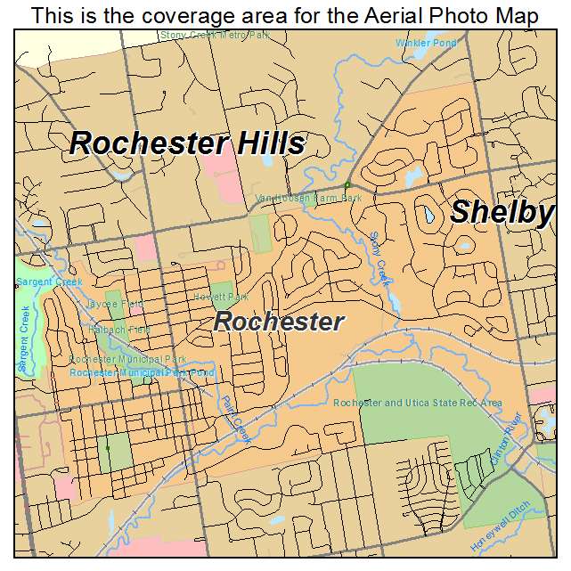 Rochester, MI location map 