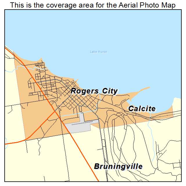 Rogers City, MI location map 