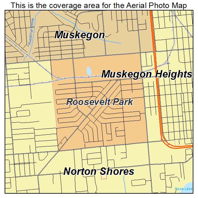 Roosevelt Park, MI location map 