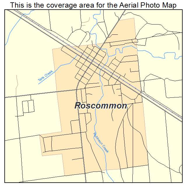 Roscommon, MI location map 