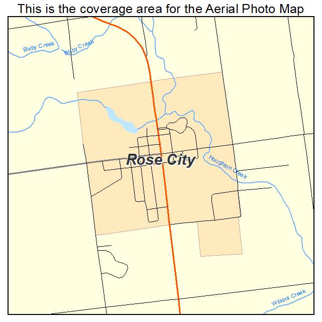 Rose City, MI location map 