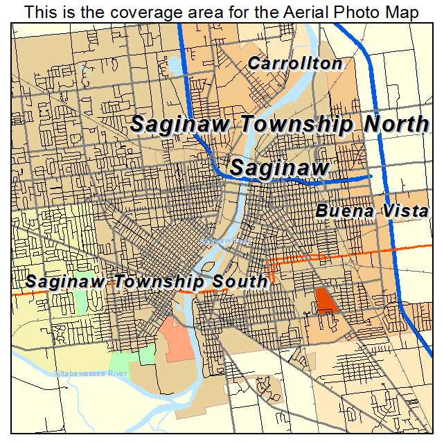 Saginaw, MI location map 