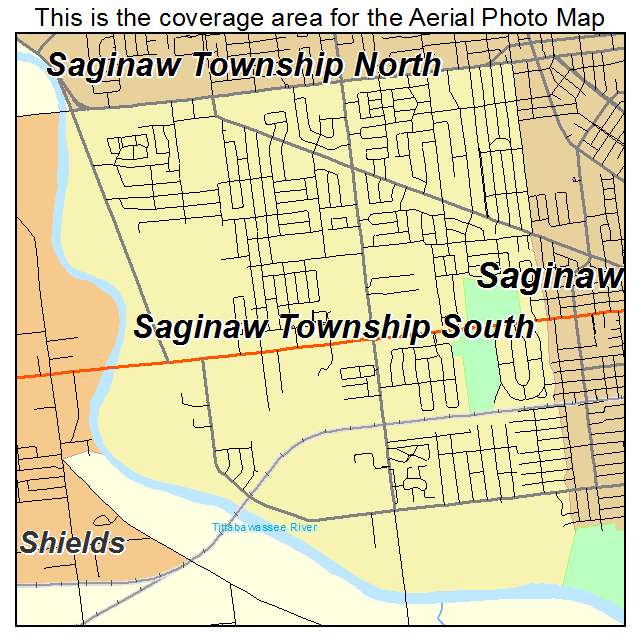 Saginaw Township South, MI location map 