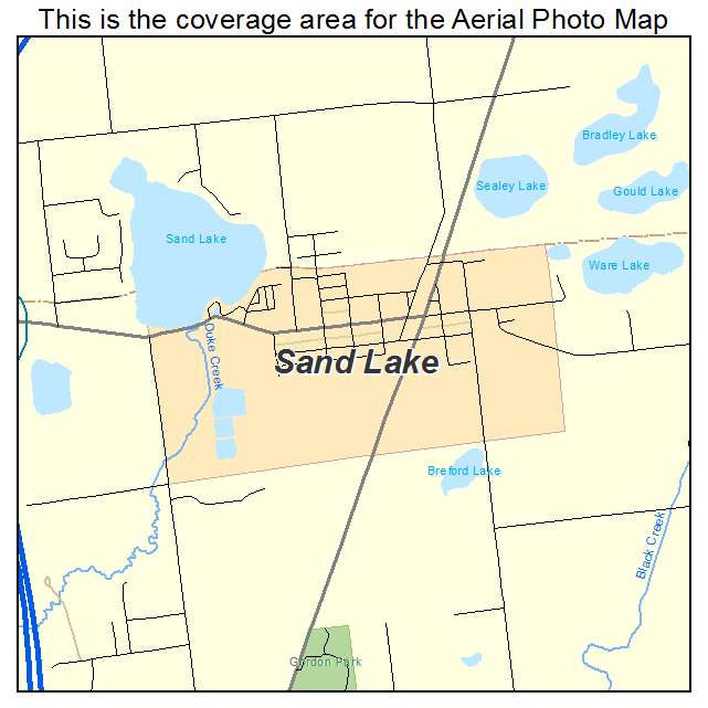 Sand Lake, MI location map 