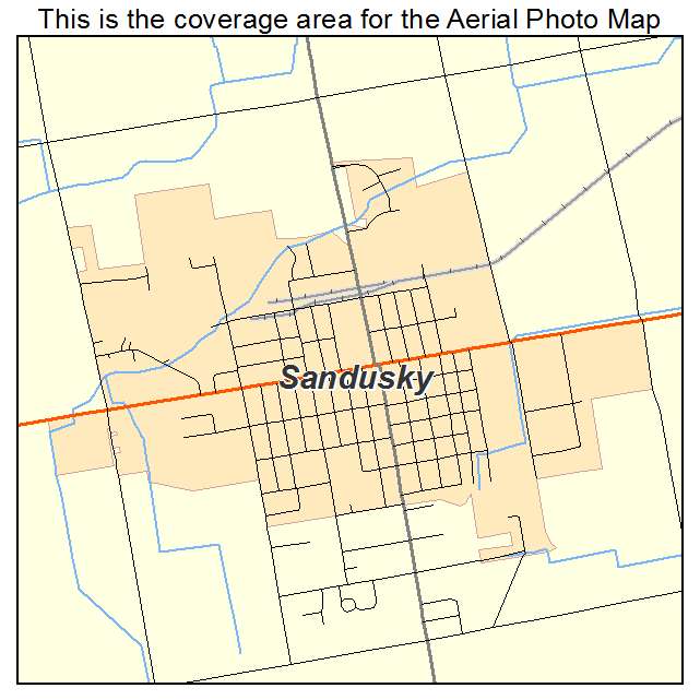 Sandusky, MI location map 