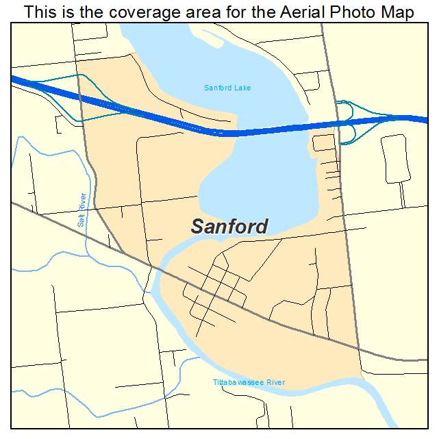 Sanford, MI location map 