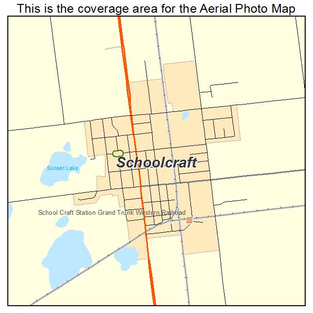 Schoolcraft, MI location map 