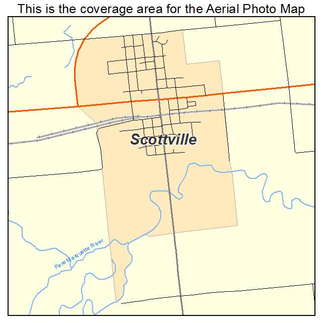 Scottville, MI location map 